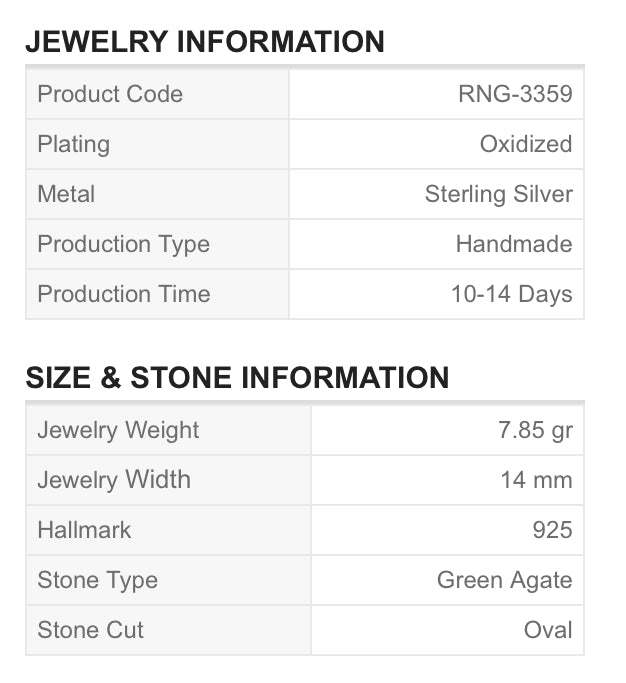 Harputture Real Silver Ring H-RNG 3359